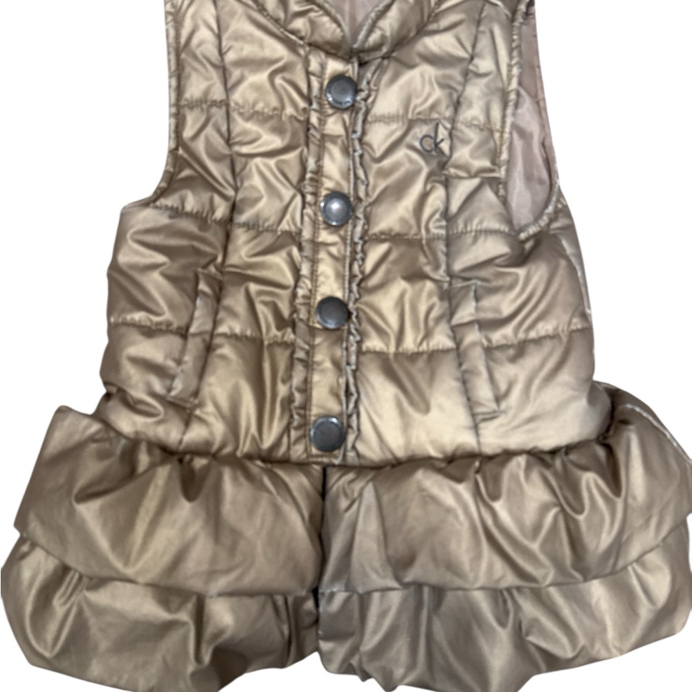Calvin Klein Jeans Girls 4T Golden Puffer Vest